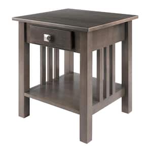 Stafford 19.92 in. W Oyster Gray End Table