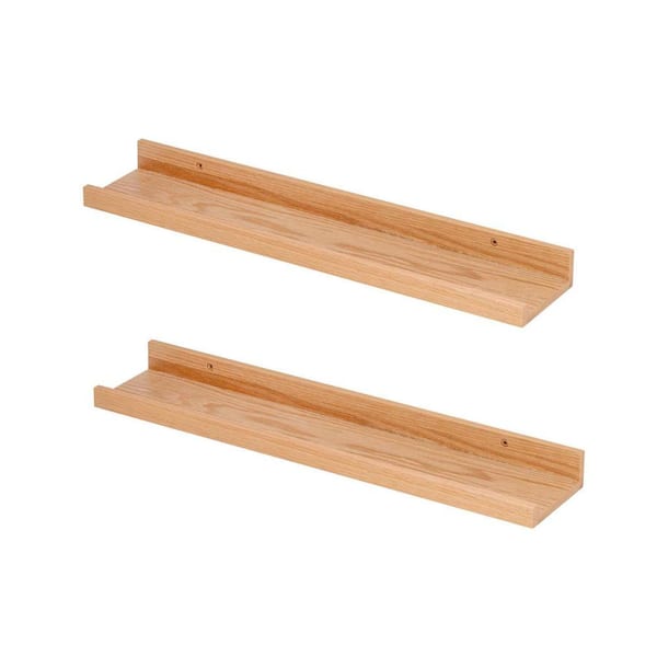 24 in. W x 4.7 in. D Nature Decorative Wall Shelf (Set of 2