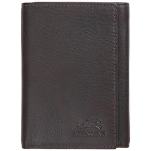 Monterrey Collection Brown Leather RFID Secure Trifold Wallet