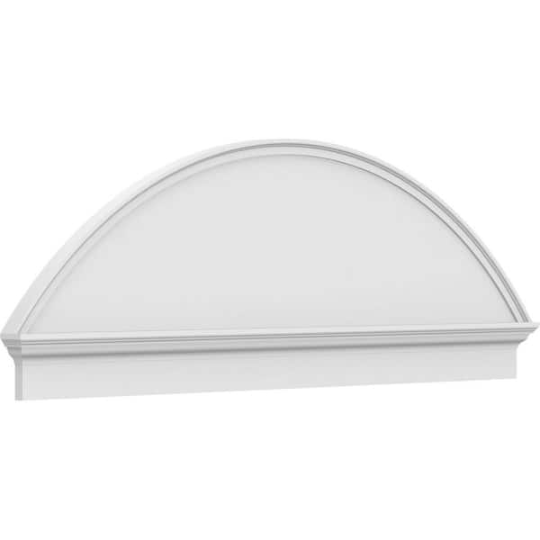Ekena Millwork 2-3/4 in. x 70 in. x 24-3/8 in. Segment Arch Smooth Architectural Grade PVC Combination Pediment Moulding
