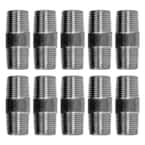 1/2 in. x 2 in. Black Industrial Steel Grey Plumbing Nipple (10-Pack)
