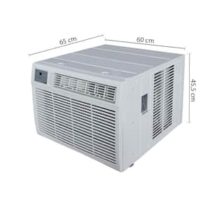 18,500 BTU 220V Window Air Conditioner Cools 1000 Sq. Ft. with Heater and Remote in White