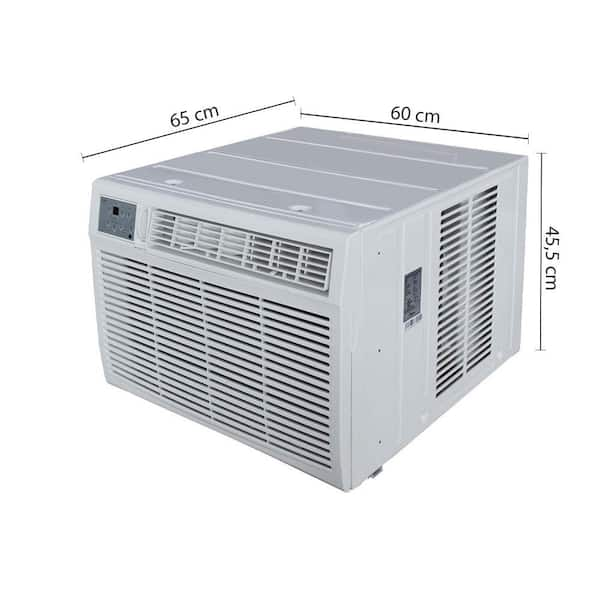 18,500 BTU 220V Window Air Conditioner Cools 1000 Sq. Ft. with Heater and Remote in White