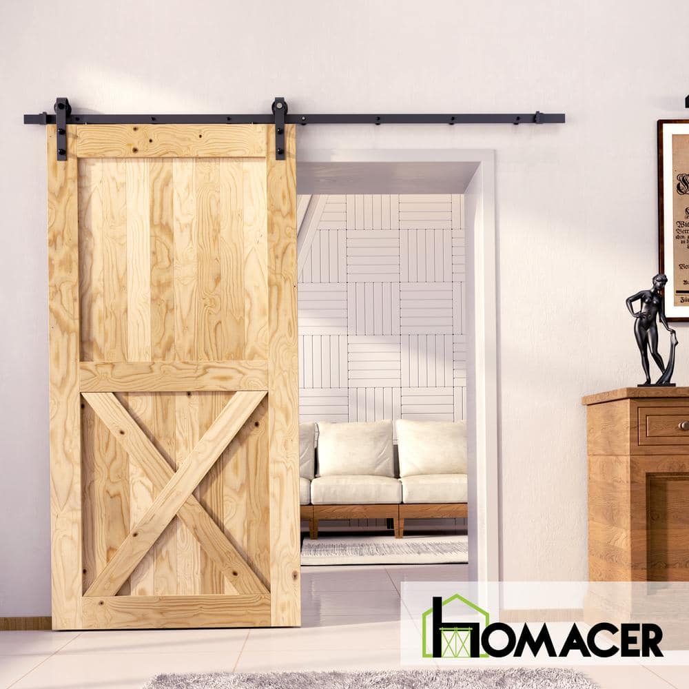 Unfinished Solid Pine Wood 48" x 80" Barn Door