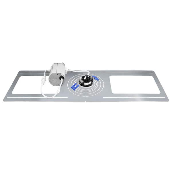 ASD New Construction Flat Mounting Plate With Asymmetric Round Hole – 3/4/6 Inch LED Recessed Lighting Housing Bracket, 6 Pack