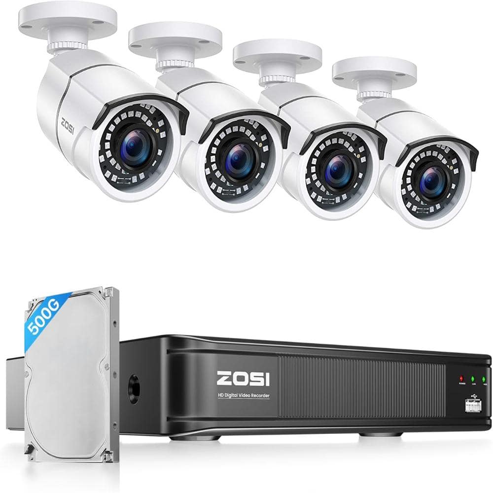 H. 265+ 8-Channel 3K LITE DVR 500GB Hard Drive Security Camera System with 4X 1080P Wired Outdoor Cameras, Remote Access price history on PriceWatchPro