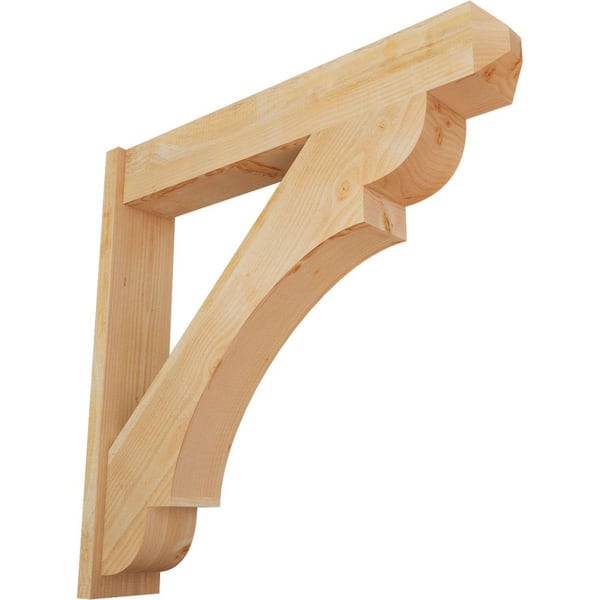 Ekena Millwork 8 in. x 44 in. x 44 in. Douglas Fir Olympic Craftsman Rough Sawn Outlooker