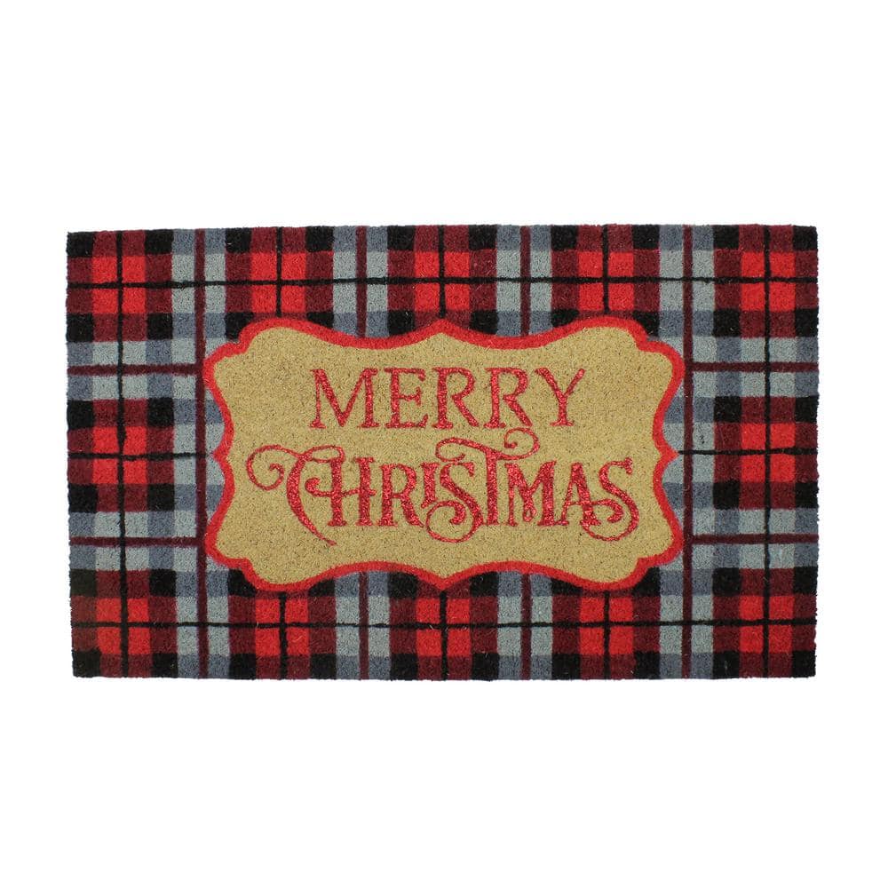 Northlight Black Coir Merry Christmas Doormat 18 X 30, 1 - Fry's