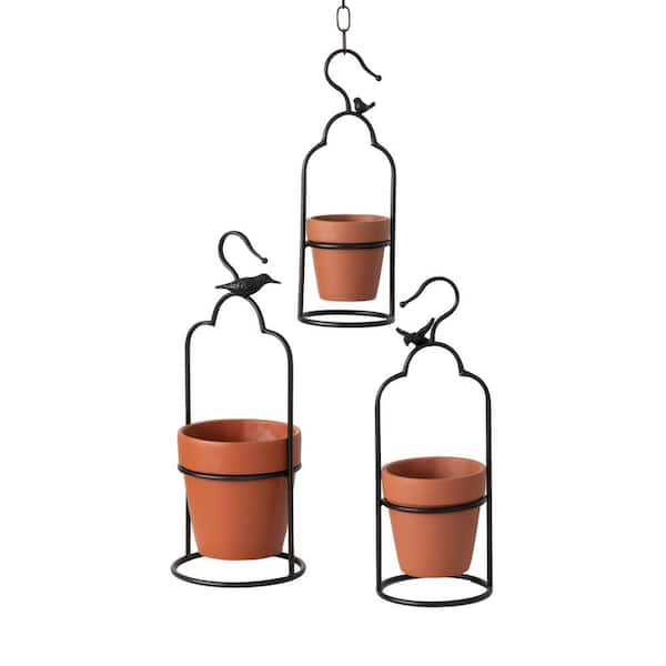 SULLIVANS Multi-Color Ceramic Hanging Pot (Set of 3)