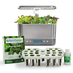 Harvest Elite, Stainless Steel with Seed Starting System Bundle