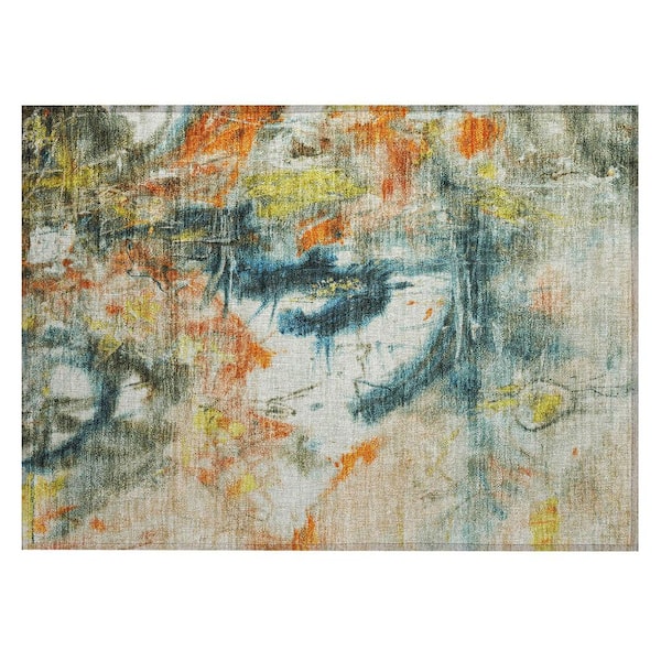 Addison Rugs Chantille Machine Washable Indoor/Outdoor Abstract ACN2202 Sage 1 ft. 8 in. x 2 ft. 6 in. Accent Rug