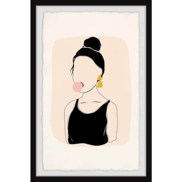 "Perfect Hair Bun" by Marmont Hill Framed People Art Print 45 in. x 30 in.