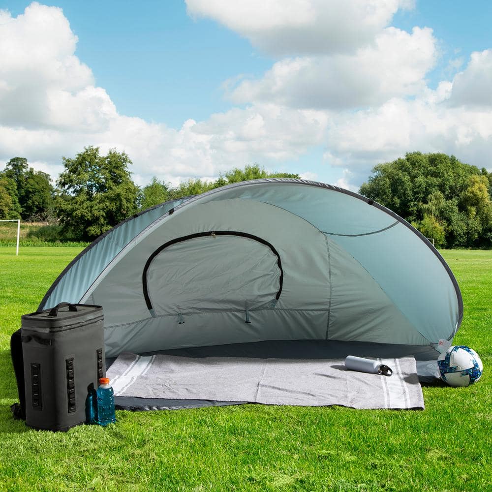 Blue Pop-Up Beach Tent with UV Protection and Carry Bag
