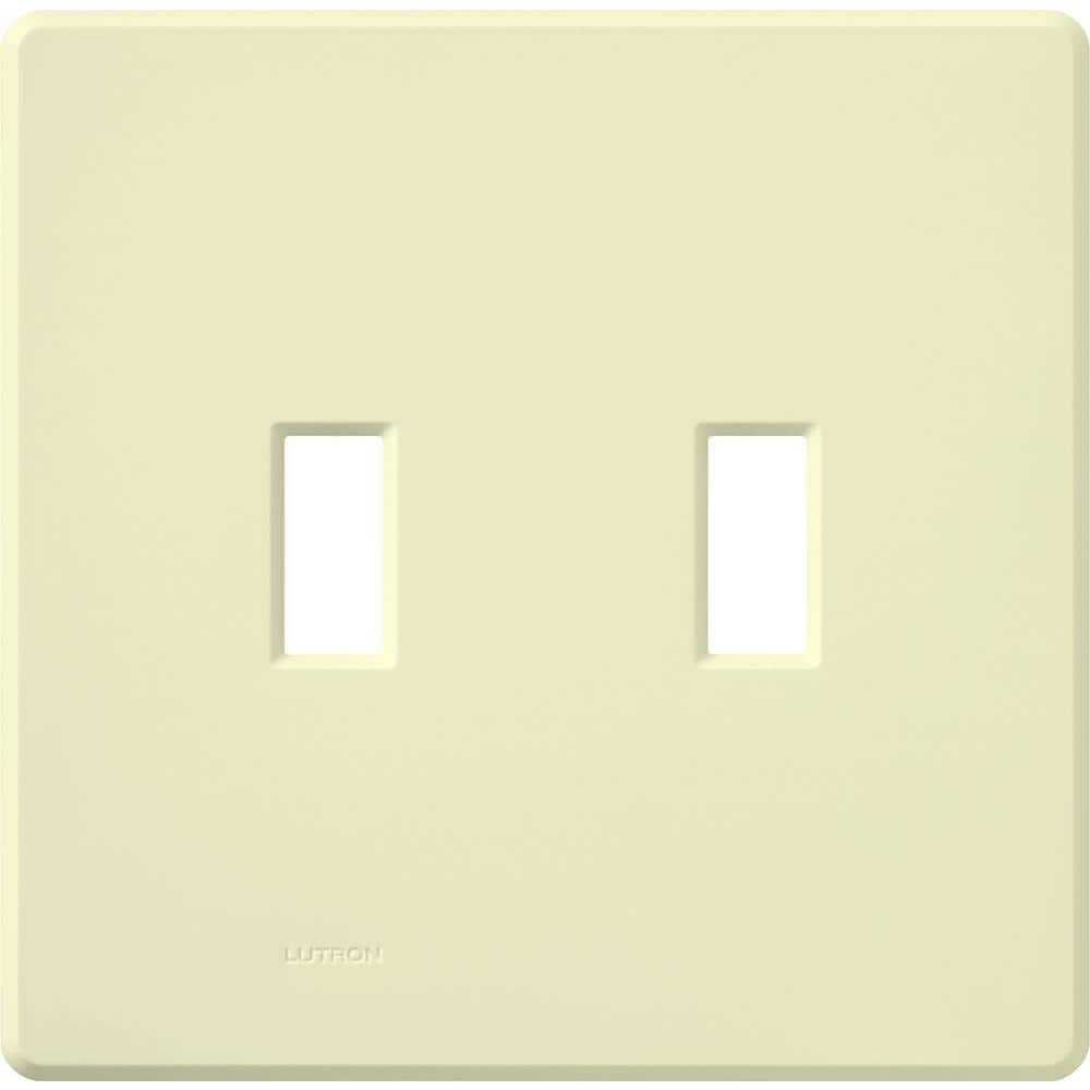 Lutron Fassada 2 Gang Toggle Switch Cover Plate for Dimmers and
