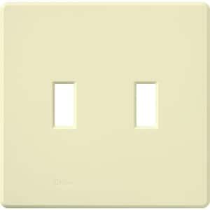 Fassada 2 Gang Toggle Switch Cover Plate for Dimmers and Switches, Almond (FG-2-AL)
