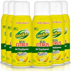 10 oz. Lemon Real Citrus Air Freshener Spray, Citrus Oil Natural Air Freshener, Room Deodorizer & Toilet Spray (6 Pack)
