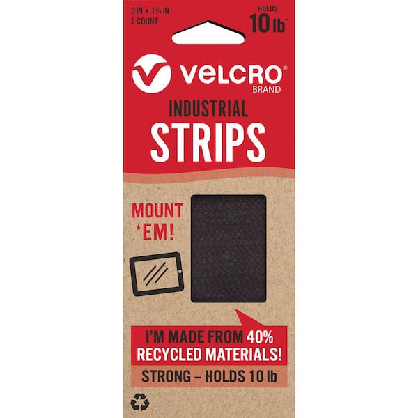 VELCRO Eco Mount EM 3 in. x 1-3/4 in. Strips (2-Pack)