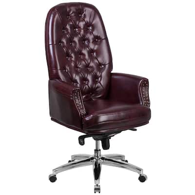 Burgundy Leather Office/Desk Chair