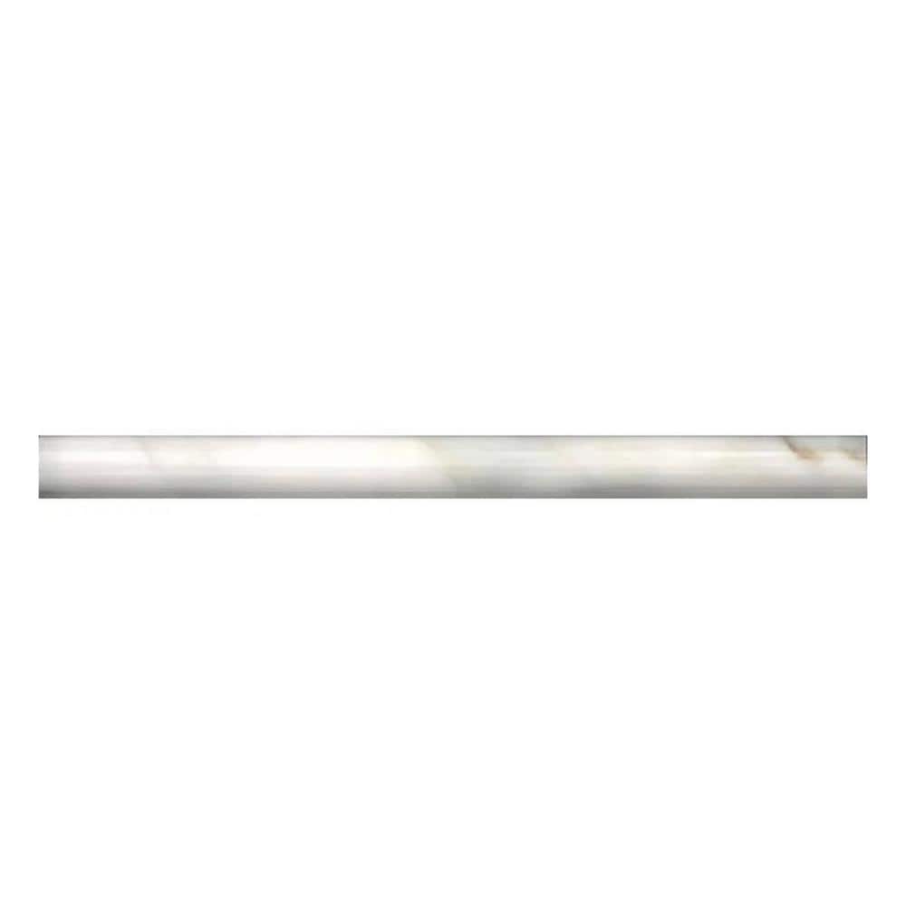 Grandis 0.6 in. x 12 in. Honed White Calacatta Gold Marble Pencil Liner Tile Trim (0.5 sq. ft./case) 10-Pack price history on PriceWatchPro
