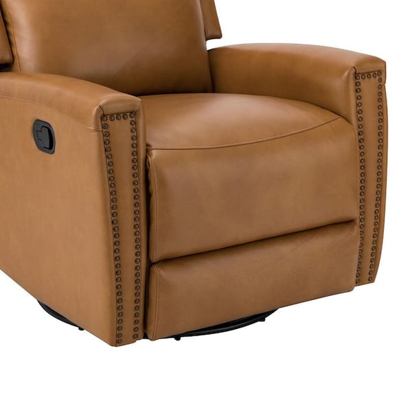 Camel leather 2024 rocker recliner