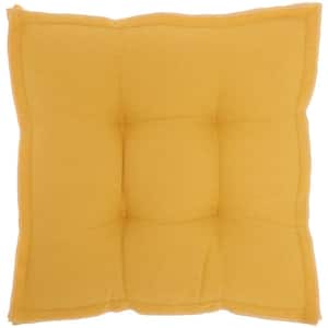 Yellow 18 in. x 18 in. Indoor/Outdoor Throw Pillow