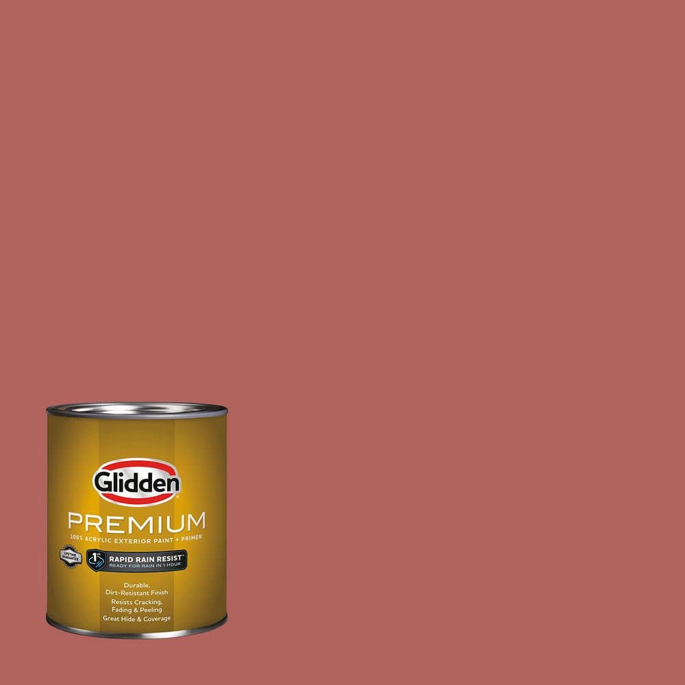 紅ページ Glidden Premium 1-qt. Sienna Red PPG1057-6 Satin Exterior Latex