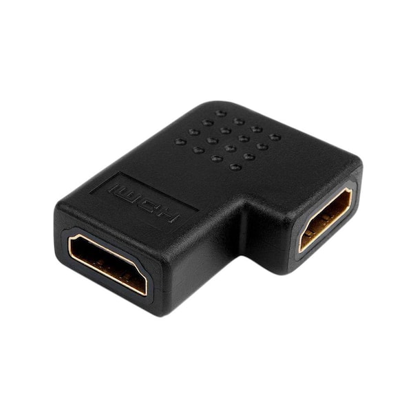 GearIt HDMI Coupler Female Left Angle 90 Degree Connector Port Saver (2-Pack)