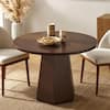 JAYDEN CREATION Estefana Walnut Modern 45 in. Round Dining Table DTCS1127-WAL-AB