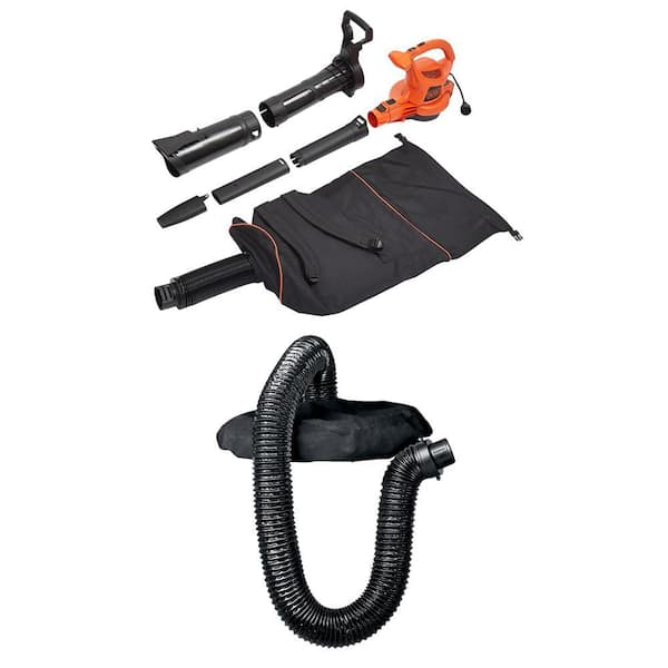 12 AMP 250 MPH 400 CFM Corded Electric 3-In-1 Backpack Leaf Blower, Vacuum, Mulcher with Leaf Collection Attachment
