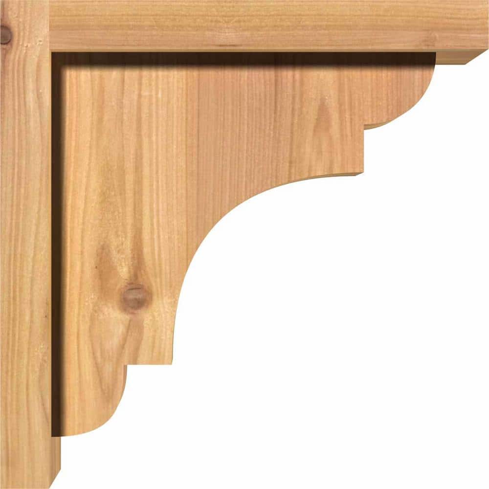 10" x 10" Western Red Cedar Smooth Corbel with Backplate