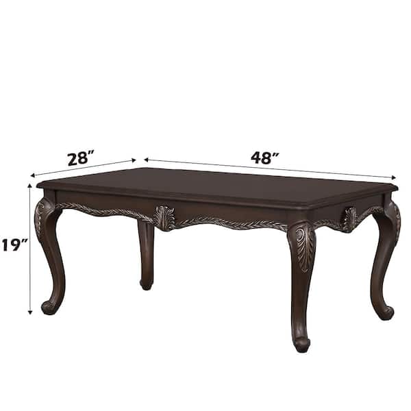 Acme Furniture Joy 48 in. Cherry Rectangle Wood Coffee Table