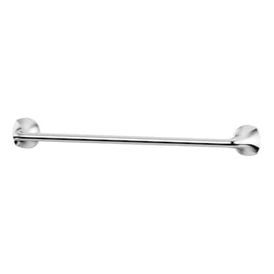 Round Chrome Plated Polished Towel Bar Plus Handle Stainless Steel