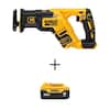 DEWALT 20V MAX Cordless Brushless Compact Reciprocating Saw and 20V MAX Lithium-Ion 4.0Ah Battery DCS367BW204