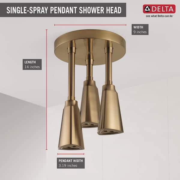 Delta Champagne Bronze Rain Shower Head