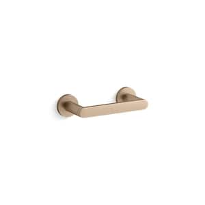 Composed Wall Mounted Pivoting Toilet Paper Holder in Vibrant Brushed Bronze