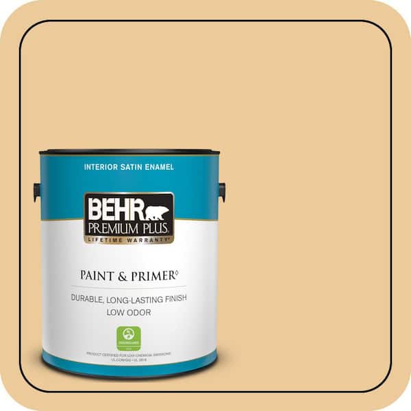 BEHR PREMIUM PLUS 1 gal. #M270-4 Filtered Moon Satin Enamel Low Odor Interior Paint & Primer