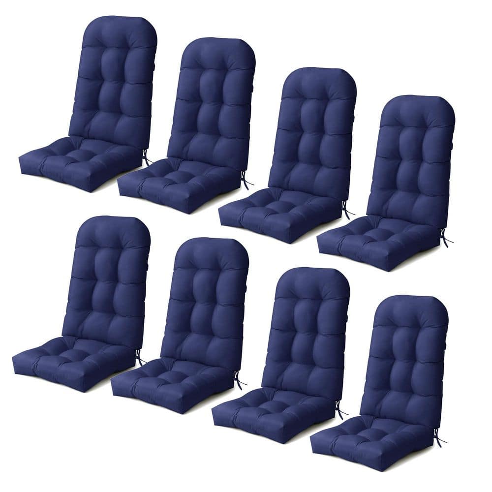 50 in. x 20 in. Deep Seat Outdoor Adirondack Chair Cushion in Navy (8-Set)