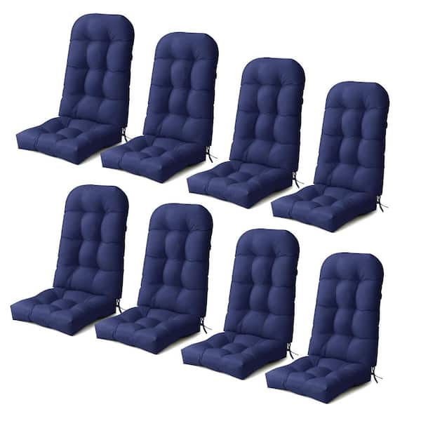 Unbranded 50 in. x 20 in. Deep Seat Outdoor Adirondack Chair Cushion in Navy (8-Set)
