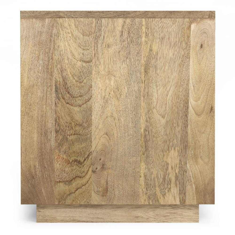 Lockhart Natural Mango Wood Square Side Table, 20 inch