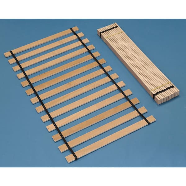 Platform Brown Wood Frame Twin Platform Bed Roll Slats