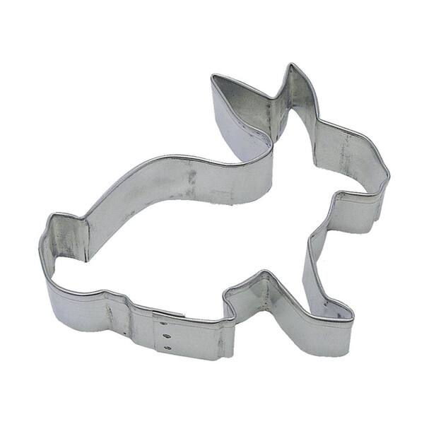 CybrTrayd 12-Piece 4 in. Cottontail Tinplated Steel Cookie Cutter and Recipe