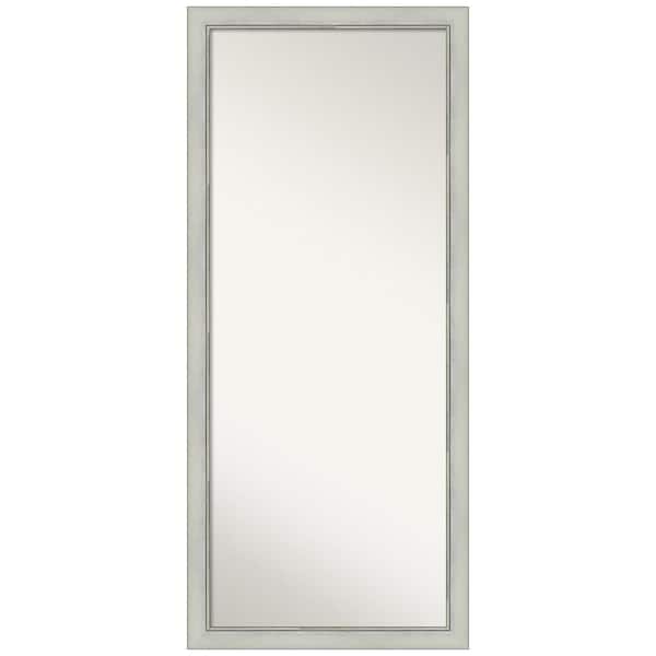 Amanti Art Oversized Black Silver Metallic Wood Hooks Modern Classic Mirror (64 in. H X 28 in. W)