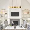 IHOMEadore 39.4 in. 5-Light Antique Gold Hanging Kitchen Island Chandelier Linear Pendant Lighting MD-BBW9752-5
