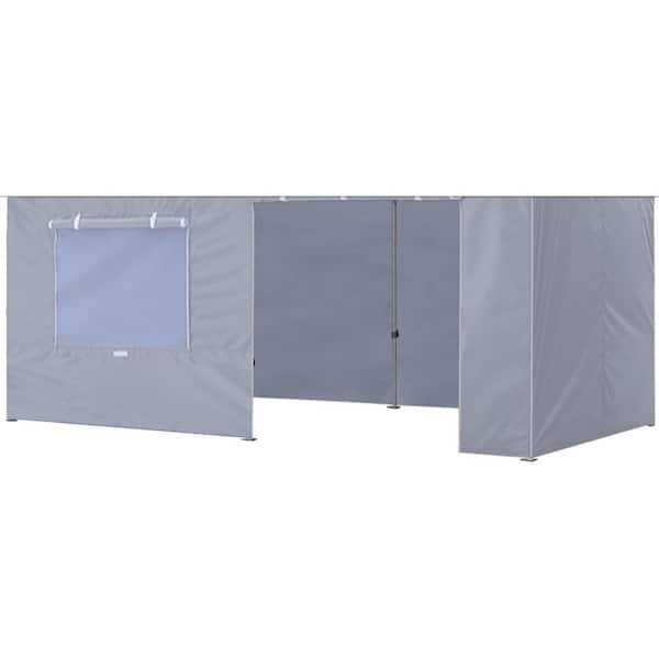 Terracemaster Series 10 ft. x 20 ft. Gray Pop-Up Canopy Tent with 4-Zippered Sidewalls