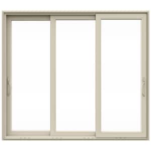 V4500 Multi-Slide 105 in. x 96 in. Universal Handing Low-E Desert Sand Vinyl 3-Panel Prehung Patio Door