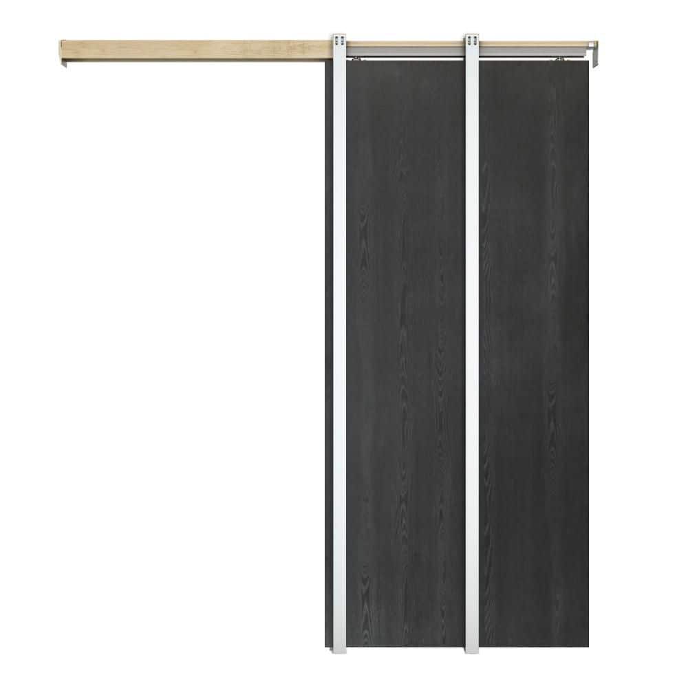 18 in. x 84 in. Black Flush Hollow Core Composite Interior Door Slab with Pocket Door Frame and Hardware Kit price history on PriceWatchPro