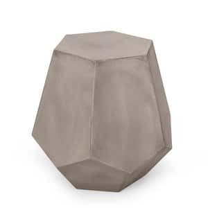 20 in. x 20 in. x 18 in. Outdoor Light Gray Side Table for Porch, Balcony, Lawn