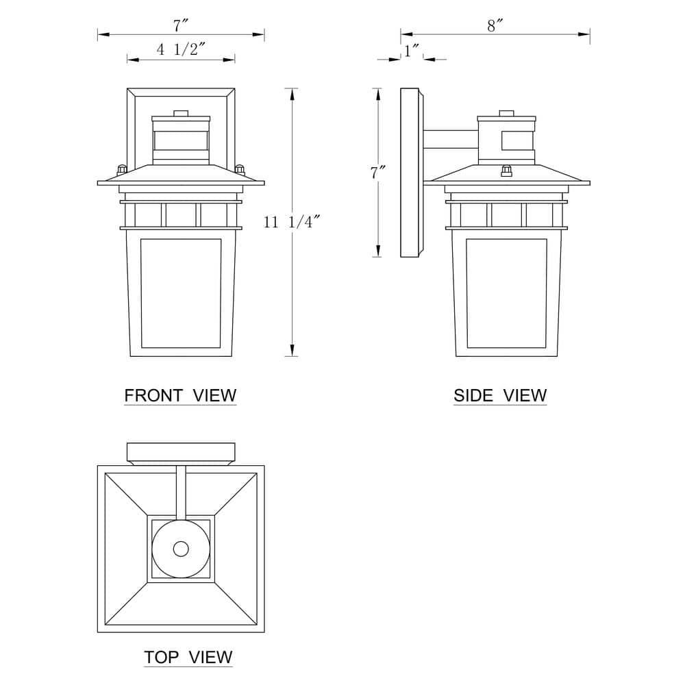 Matte Black Motion Sensor Outdoor Wall Light with Clear Glass