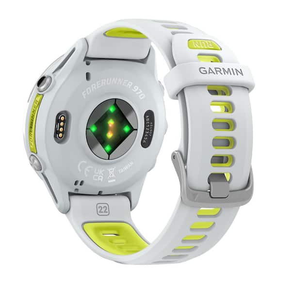 Garmin Forerunner 970 Running Smartwatch in Whitestone/Amp Yellow