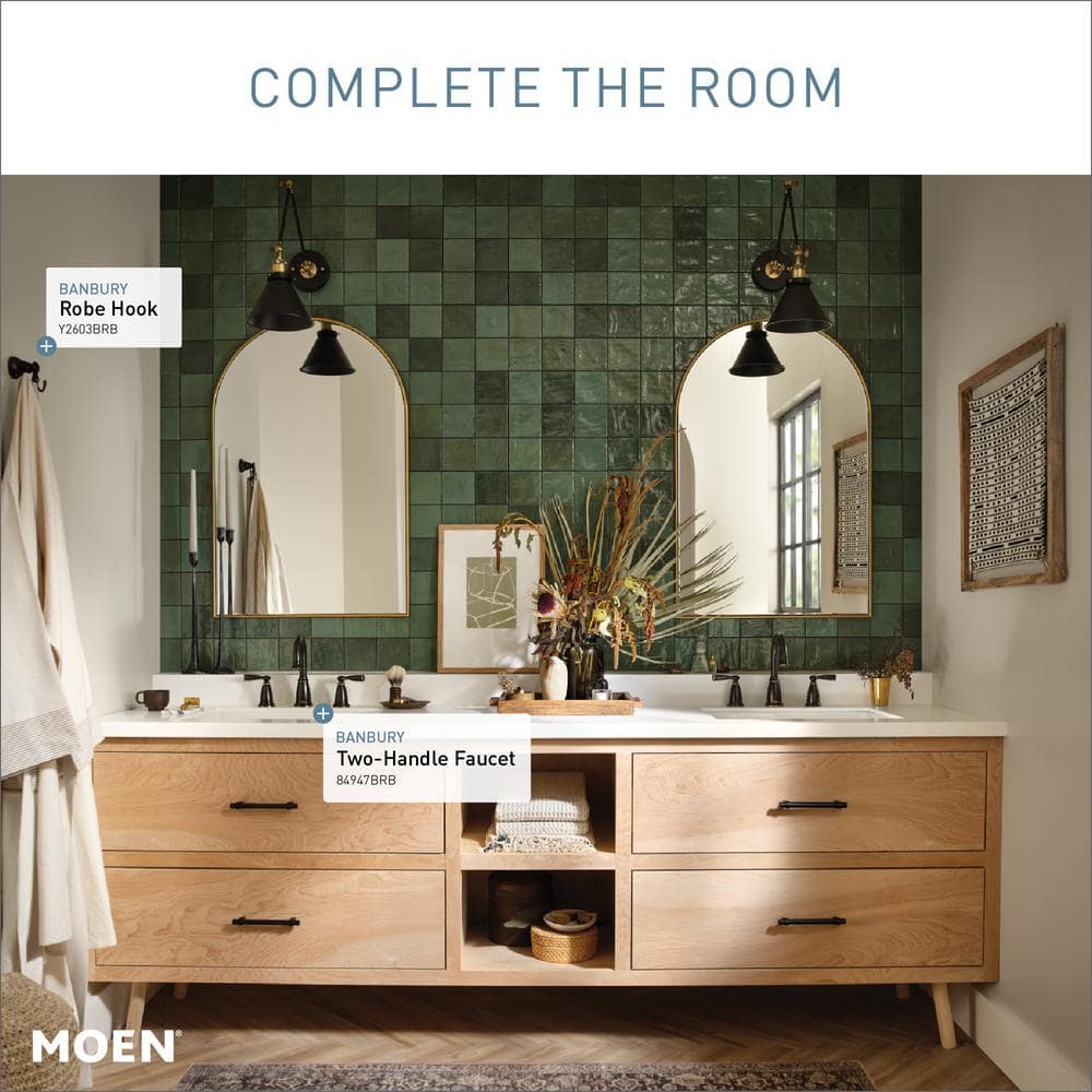 Mediterranean Bronze High Arc Two Handle Bathroom Faucet